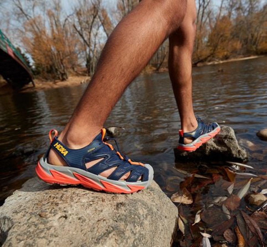 Hoka One One Sandals Mens Black/Red - Hopara - 07962XPFS